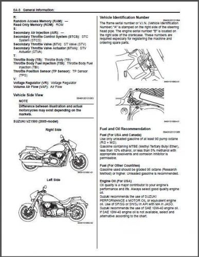 09-14 Suzuki VZ1500 Intruder M1500 / Boulevard M90 Service Repair Manual CD 1500