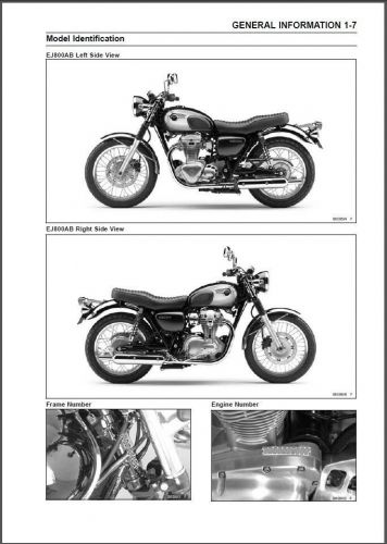 11-12 Kawasaki W800 Service Repair Workshop Manual CD .... W 800