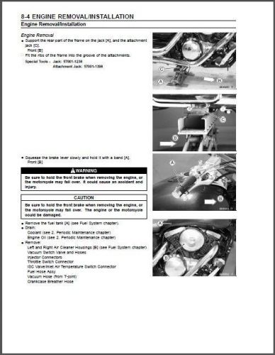 Kawasaki Vulcan 1500 Mean Streak / VN1500 Mean Streak Repair Service Manual CD