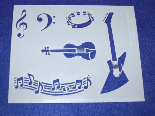 2 Piece Set -Mylar 14 Mil Music Stencils Painting/Crafts/Stencil/Template