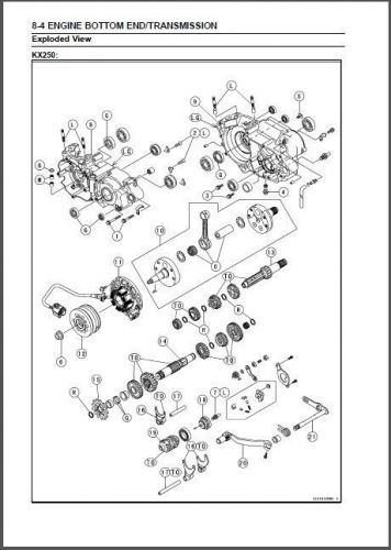 03-05 Kawasaki KX125 KX250 Service Repair Workshop Manual CD ..- KX 250 125