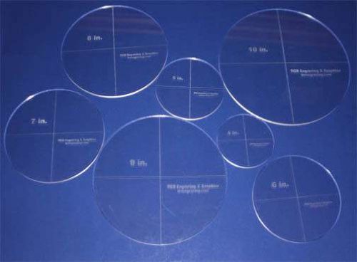 Laser Cut Quilt Templates - 1/4" Acrylic-Clear - 7 piece Round Set