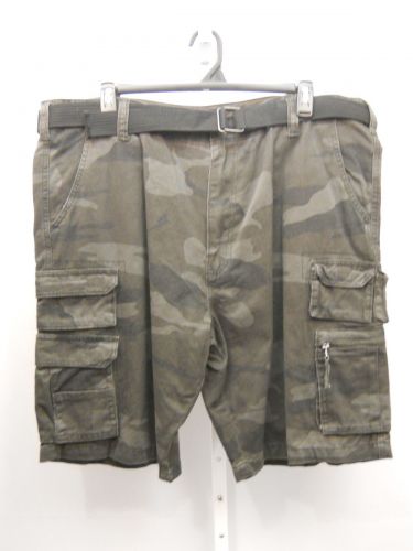 Mens Camouflage Cargo Shorts Size 44X12 SNDNSTA Straight Legs Belt 100% Cotton