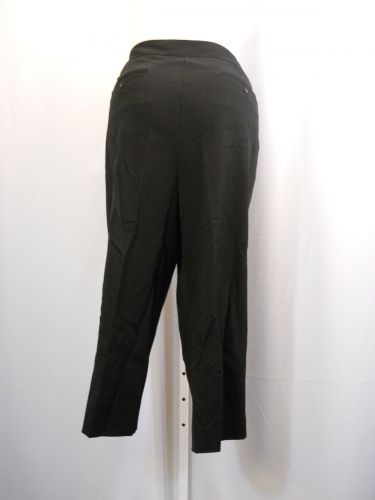 INC Dress Pants Plus Size 24W Black Cropped Back Pockets 48X23 Career 95% Cotto