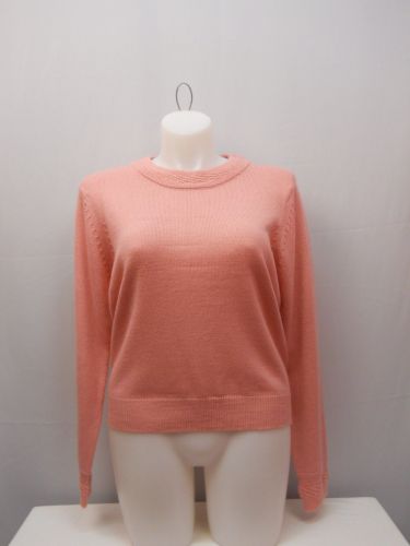 Salon Studio Women’s Sweater Size L Solid Pink Long Sleeves Crewneck Pullover