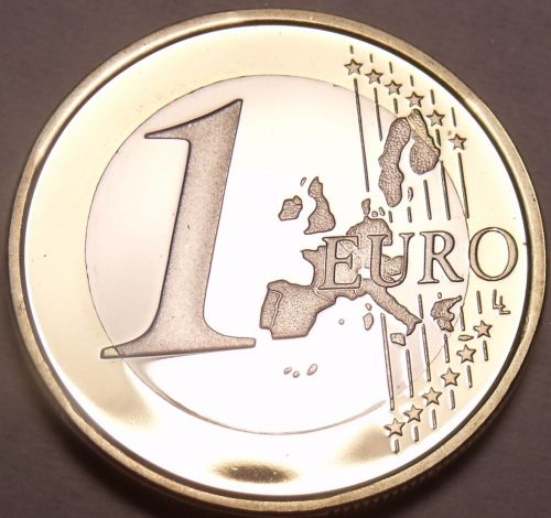 Cameo Proof Germany 2003-J 1 Euro~Hamburg Mint~Cameo~Bi-Metal~Free Shipping~