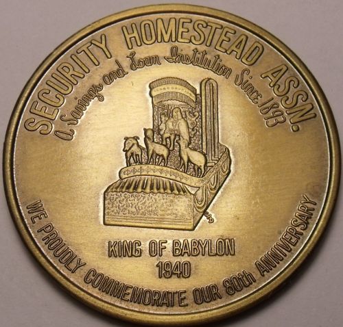 Gem Unc Security Homestead Assn. 80th Anniversary Medallion~THE BIG ONE~Fr/Ship