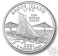 2001-D RHODE ISLAND BRILLIANT UNC STATE QUARTER