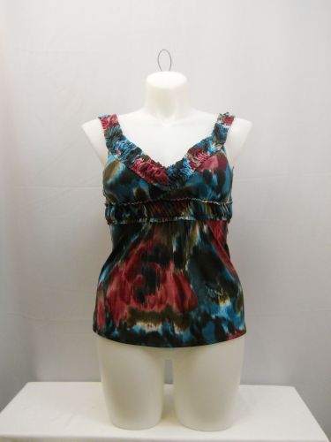 My Michelle Geometric Sweetheart Neck Spaghetti Straps Tank-Cami Size L