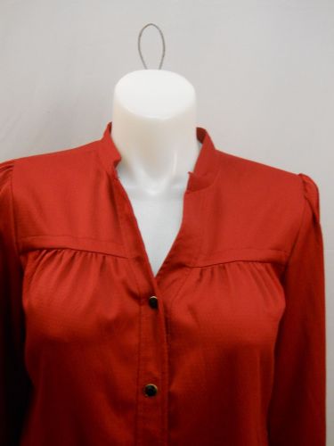 Charter Club Cherry Red Long Sleeve Collar Neck Button Down Shirt Size 14-16-18W