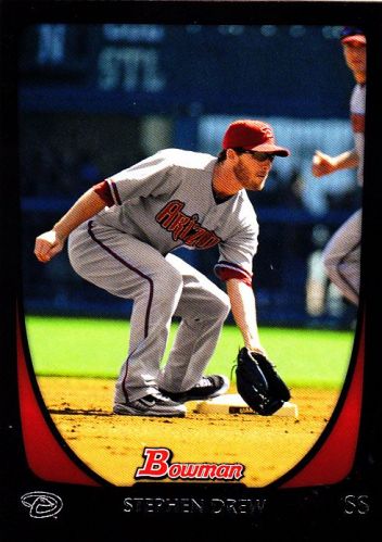 Stephen Drew #100 - Diamond Backs 2011 Bowman Baseball Trading Card