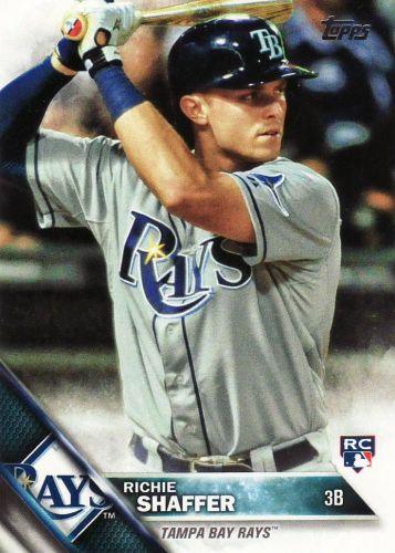 2016 Topps #3 - Richie Shaffer - Rays