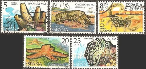 [SP2158] Spain: Marine Fauna (1979) Used Complete Set