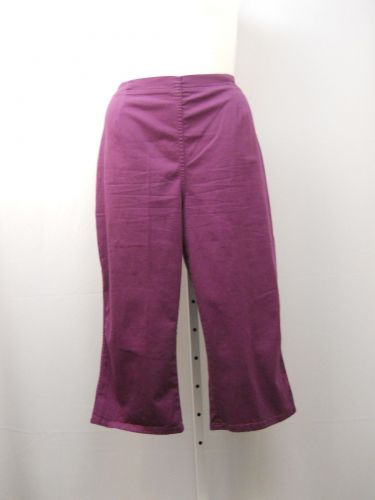 SIZE 22 24 Womens Capris WHITE STAG Purple Classic Rise Cropped Legs 40X20