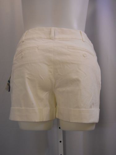 I-N-C Women's Shorts Size Petites 16P White Cuffed Regular Sleek Tailored Fit