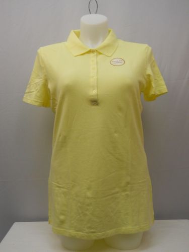 Faded Glory Women’s Activewear Polo Shirt Size 20 Solid Yellow Short Sleeves