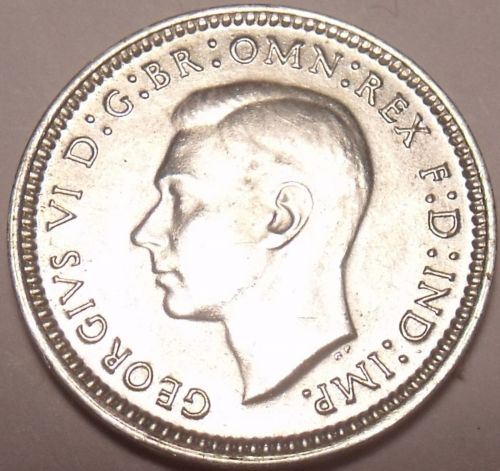 Gem Unc Silver Australia 1944-S Shilling~Rams Head~Awesome~Free Shipping