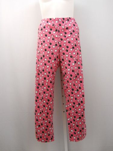 Woman’s Pajama Bottoms Size 20 Polka Dots Micro Fleece Sleepwear Straight Legs