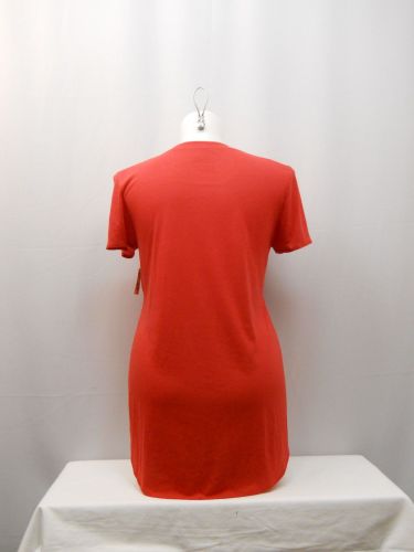 Freeze Juniors Hi Slit Tee Top Size 19 Red Short Sleeves Scoop Neck Graphic