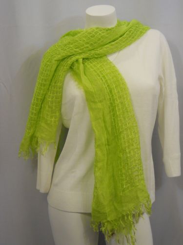 Cejon Green Fringed Shawl Wrap Scarfs 76”X 22”