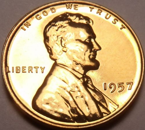 Rare Proof United States 1957 Wheat Cent~We Have Proof Cents~Free Shipping