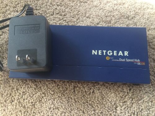 DS108 NETGEAR w/PSU ethernet switch Dual Speed Hub 10/100 MBPS 8port uplink