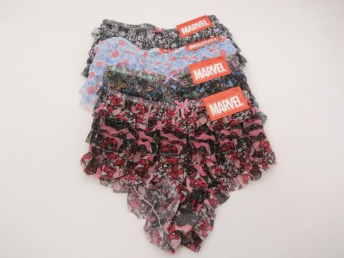 SIZE XL 8 Womens 4Pack Rumba Panties MARVEL Hipsters Ruffles Super Hero Assorted