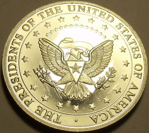 Silver-Plated Cameo Proof Franklin D. Roosevelt Proof Medallion~Free Shipping