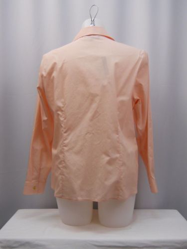 PLUS SIZE 18W Button Shirt JONES NEW YORK Coral Blush Long Sleeves Collar Neck