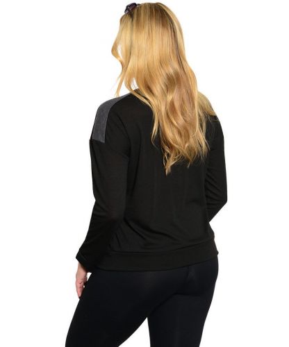 Hypnotik Black/Gray Long Sleeves Crew Neck Sweatshirt Plus Size 1XL-3XL