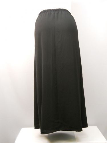 Womens Skirt Size XL16-18 FADED GLORY Solid Black Maxi Full Length Elastic Waist