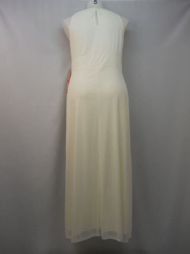 EnFocus Women’s Formal Evening Dress Plus Size 16W Ivory Chiffon Embellished