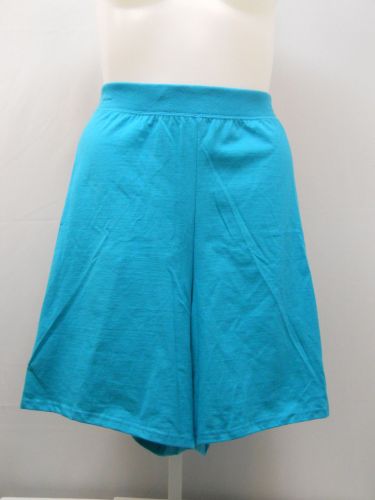 PLUS SIZE 5X Womens Athletic Fitness Knit Shorts JUST MY SIZE Solid Teal Classic