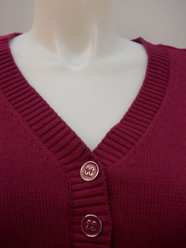 Karen Scott Berry Button Y-Neck Long Sleeves Medium Knit Henley Sweater Size 3X