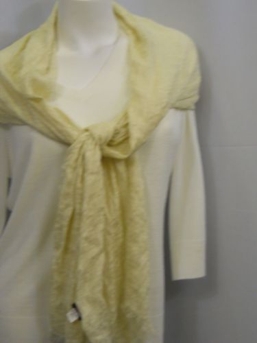 Echo Design Ivory Metallic Wrap Shawl Stole Scarf 74”X 19”