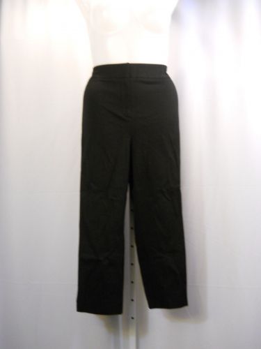 INC Dress Pants Plus Size 24W Black Cropped Back Pockets 48X23 Career 95% Cotto