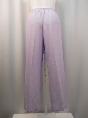 SIZE 20 Twill Dress Pants ALFRED DUNNER Provence Solid Lilac Proportioned Medium