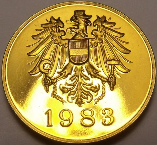 Austria 1983 Proof Set Medallion~Screaming Eagle~Free Shipping