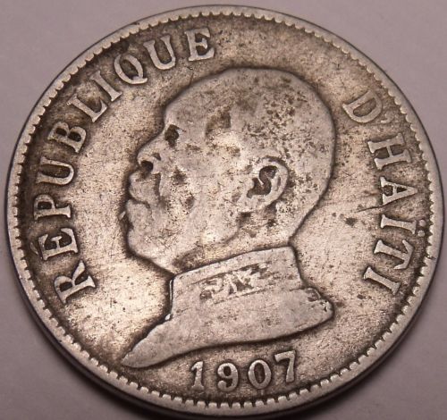 Haiti 1907-W 20 Centimes~1st Year Ever Minted This Type~Free Shipping*