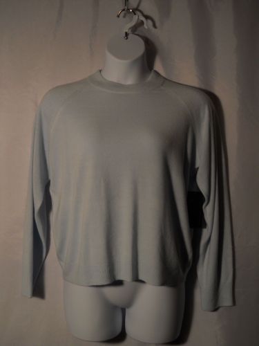 Debbie Morgan Blue Moon Long Sleeve Crew Neck Thin Knit Zipper Sweater Size XL