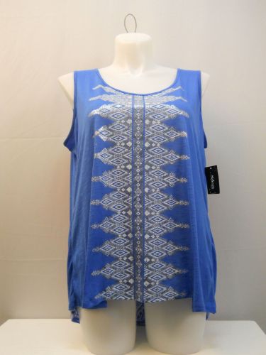 Style & Co Embellished Scoop Neck Sleeveless Pullover Knit Layover Top Size 2X