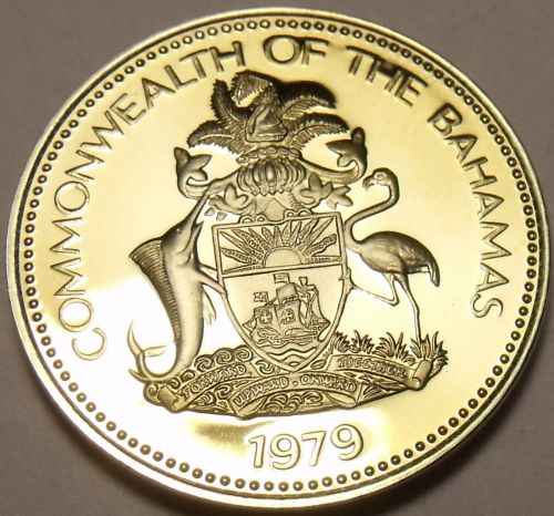 Rare Proof Bahamas 1979 5 Cents~Pineapple~Only 2.053 Minted~Awesome~Free Ship
