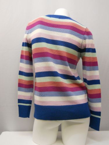 Faded Glory Women’s Sweater Size S Striped Crew Neck Long Sleeves Pullover