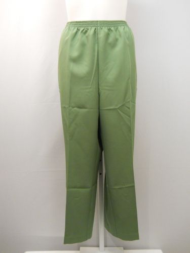 PLUS SIZE 26W Womens Casual Pants SARA MORGAN Solid Olive Elastic Inseam 30