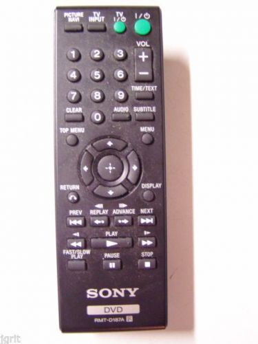 SONY RMT D187A REMOTE CONTROL DVP SR500H SR200P DVP NC655P NC600 DVP NS710 FX950