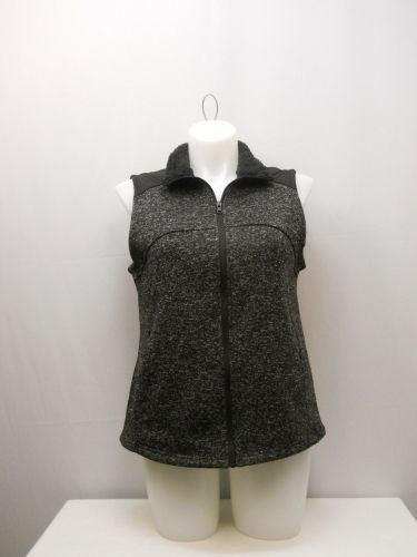 SIZE XL Womens Sweater Vest FADED GLORY Greystone Faux Sherpa Fur Collar Sleevel