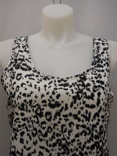 SIZE XL Womens Woven Tank Top FADED GLORY Animal Scoop Neck Sleeveless Pullover