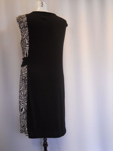 Shelby & Palmer Sheath Dress Plus Size 2X White & Black Sleeveless Scoop Neck