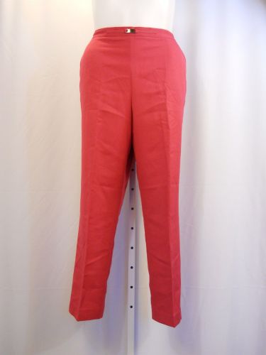 SIZE 16 Womens Casual Pants ALFRED DUNNER Raspberry Proportion Short Inseam 29