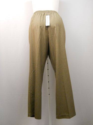 SIZE 20 Womens Pants ALFRED DUNNER Elastic Waist Proportion Medium Straight Legs